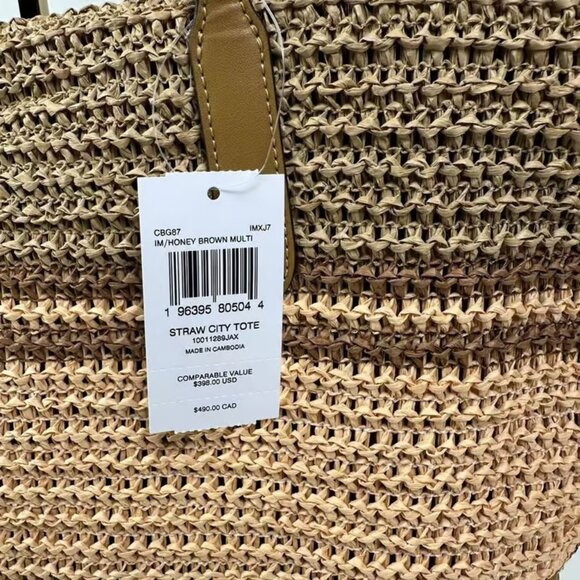 Coach Straw City Tote CBG87 NWT - Picture 4 of 6